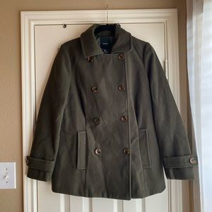 Olive Green Peacoat
